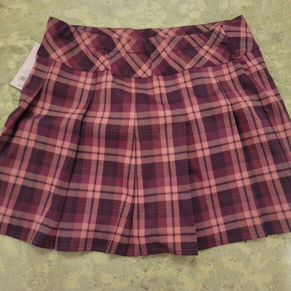 Wild Fable Plaid Skirt Burgundy Brand New with tags - Picture 4 of 6